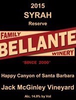 Bellante Family Winery - Jack McGinley Vineyard Reserve Syrah - 2015