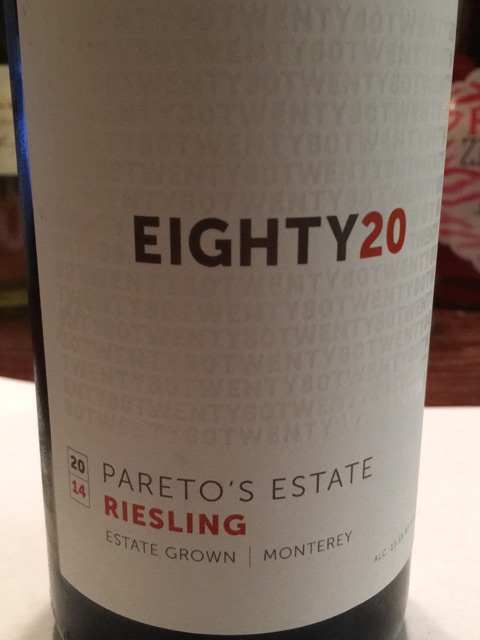 Pareto's Estate - Eighty20 Riesling - 2013