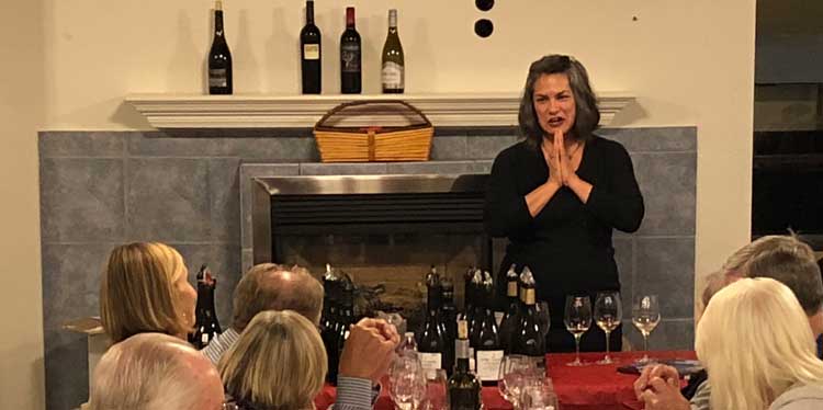 Tami Wong presenting to the San Diego Wine Guild