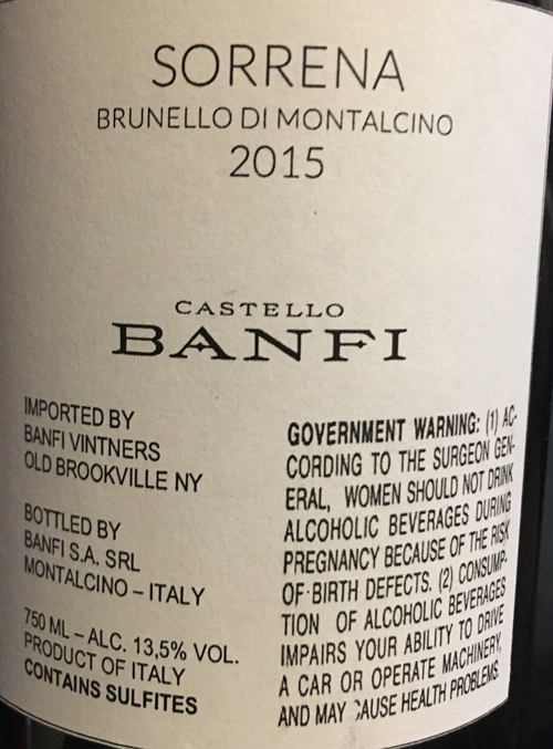 Sorrena - Single Vineyard Sangiovese of Brunello