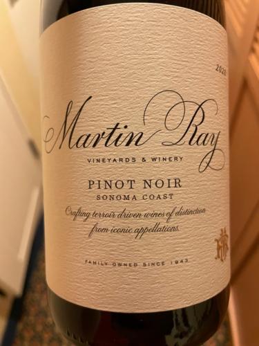 Martin Ray - Sonoma Coast Pinot Noir - 2020