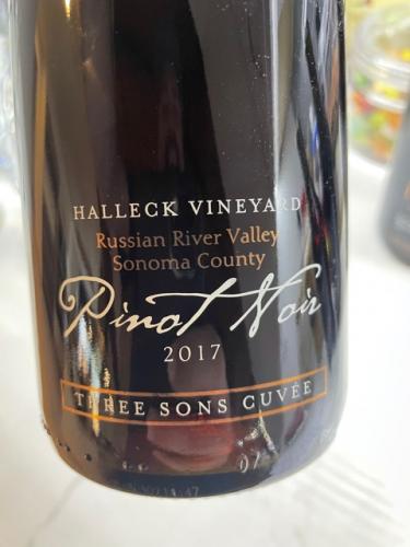 Halleck Vineyard - Three Sons Cuvée Pinot Noir - 2017