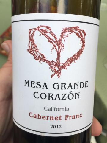 Mesa Grande Corazon - California Cabernet Franc - 2012