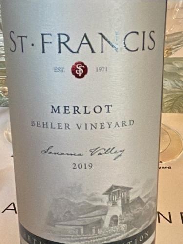 St. Francis - Behler Vineyard Merlot - 2019