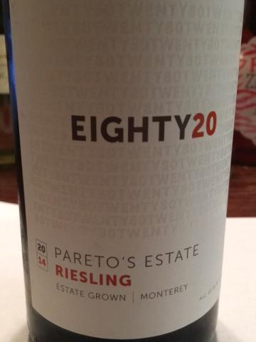 Pareto's Estate - Eighty20 Riesling - 2013