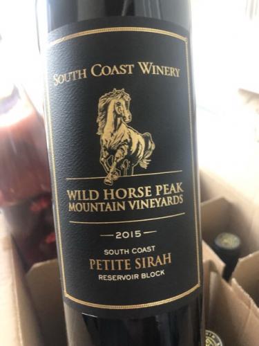 South Coast Winery - Wild Horse Peak Mountain Vineyards Reservoir Block Petite Sirah - 2015