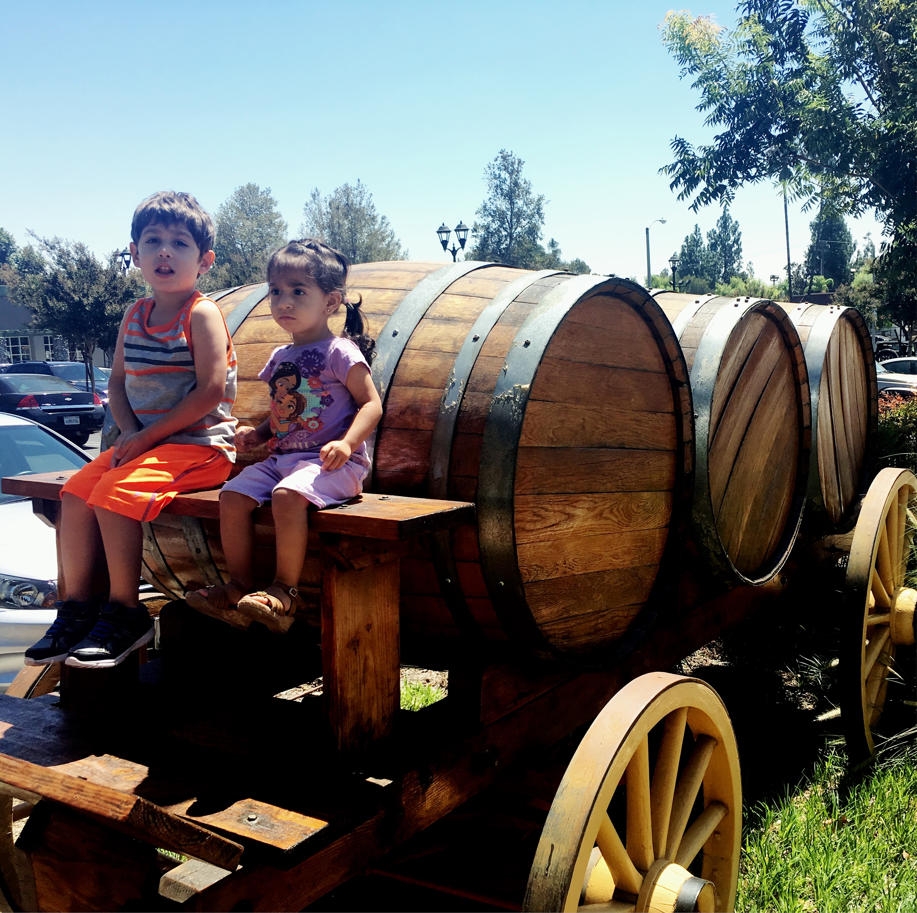 Antique Wine Barrel Wagon